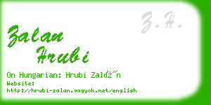 zalan hrubi business card